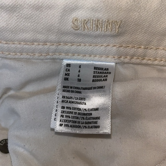 American Eagle Outfitters Skinny Cream Patchwork Jeans Size 6 - Picture 10 of 10